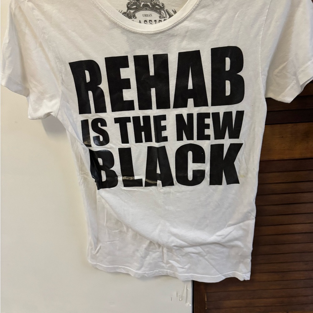 Urban Outfitters White Graphic T-Shirt with Bold Text